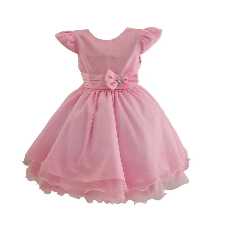 Vestido Glitter Azul Infantil Menina Luxo Temático Vestido Glitter Rosa Infantil Princesa Festa Aniversário
