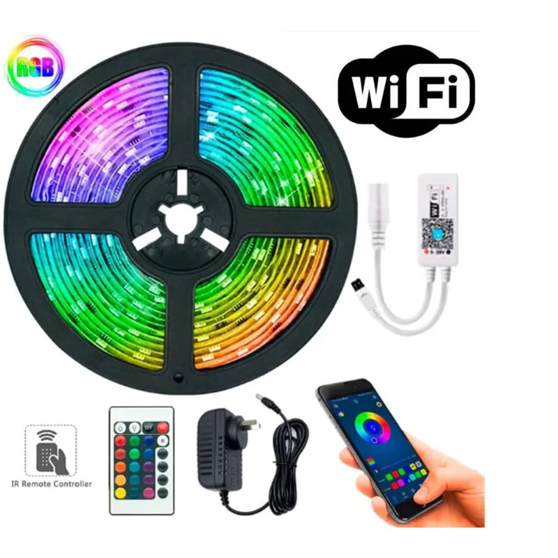 Fita Led Rgb Wifi Inteligente + Fonte