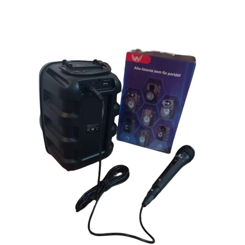 Caixa De Som Karaoke Bluetooth Altomex Com Microfone