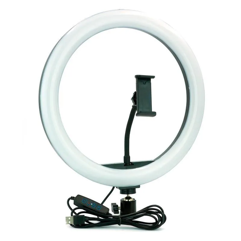 Luminária Ring Light 26cm Com Suporte Para Celular