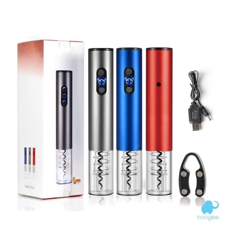 Abridor De Vinho Saca Rolhas Elétrico Com Led - Booglee®