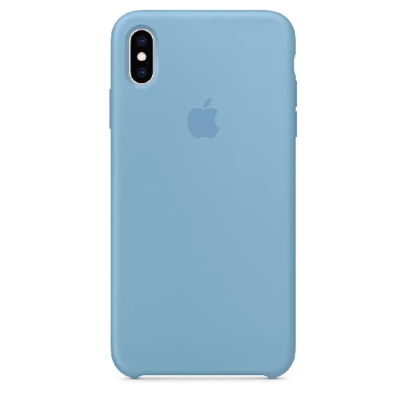 Capinha Case Celular Silicone Iphone Xs Max Azul Centaurea