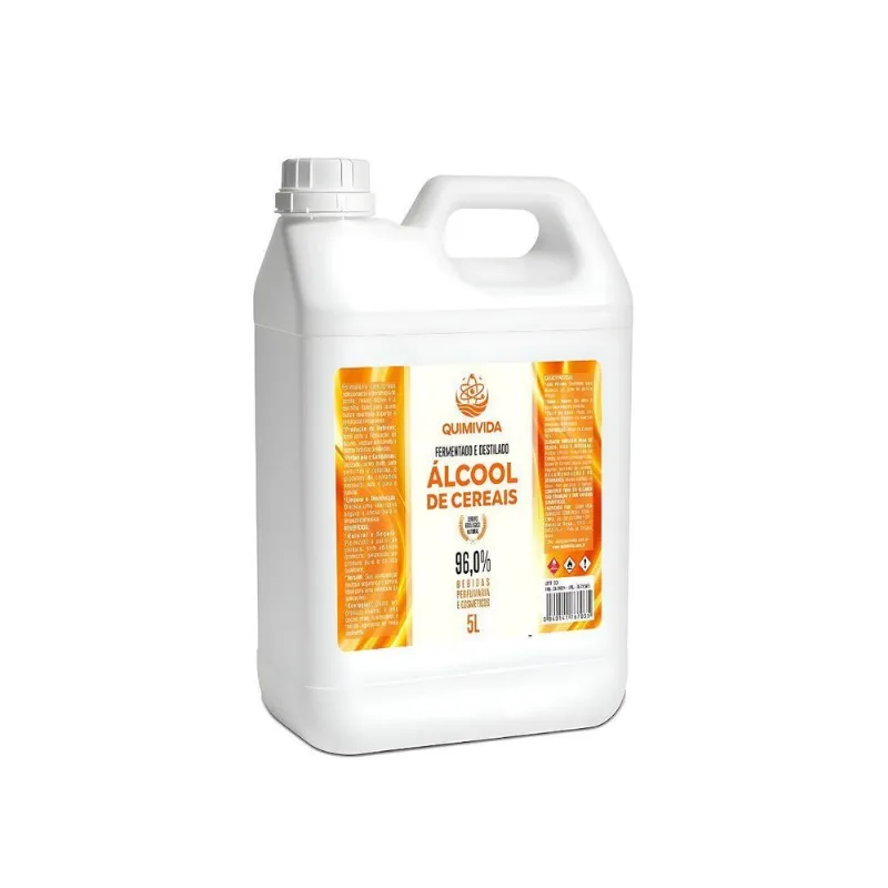 Álcool De Cereais 96% Puro 5l - Perfumes E Bebidas