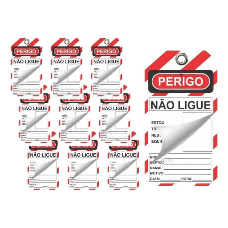10x Cartão De Bloqueio E Identificação Nr10 - Nr12 - Loto-