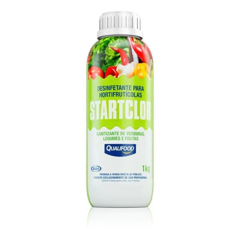 3x Sanitizante Frutas E Verduras Startclor 1 Kg Germinicida