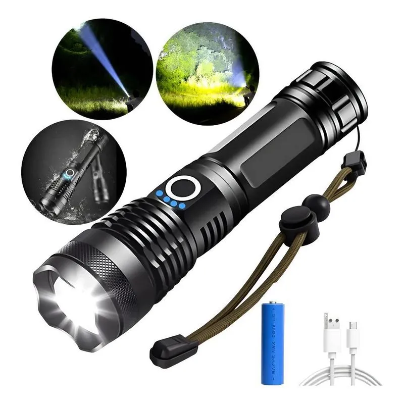 Lanterna Tática Mais Forte Do Mundo T9 Potente Led Cree Usb
