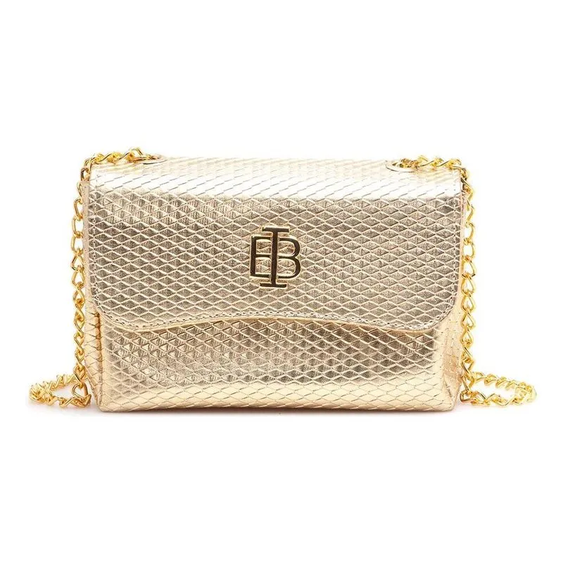 3x Bolsa Feminina Dourado Alça Corrente Cluth Noite Festa Ba
