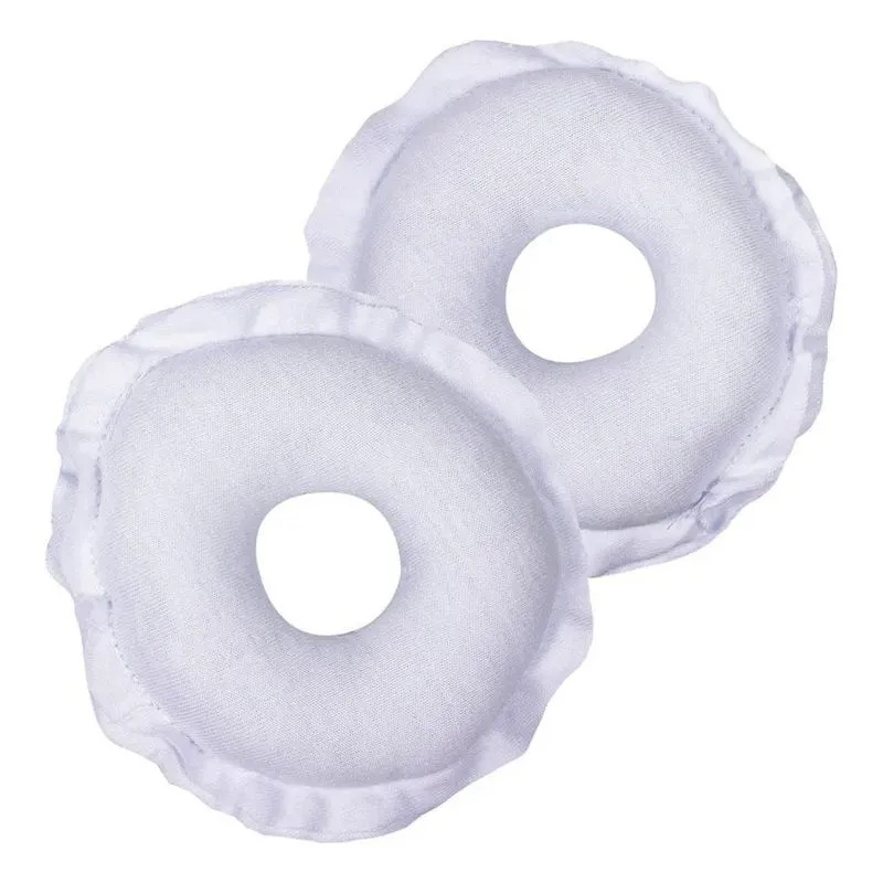 3x Conjunto De 2 Rosquinhas Para Seios Kababy Branco