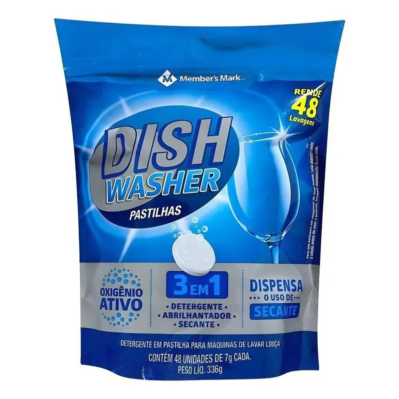 5x Sabão Para Lavar Louças 3x1 Com 48 Pastilhas Dish Washe