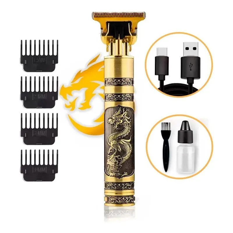 10x Máquina Profissional Acabamento Cabelo Barba Recarregáv