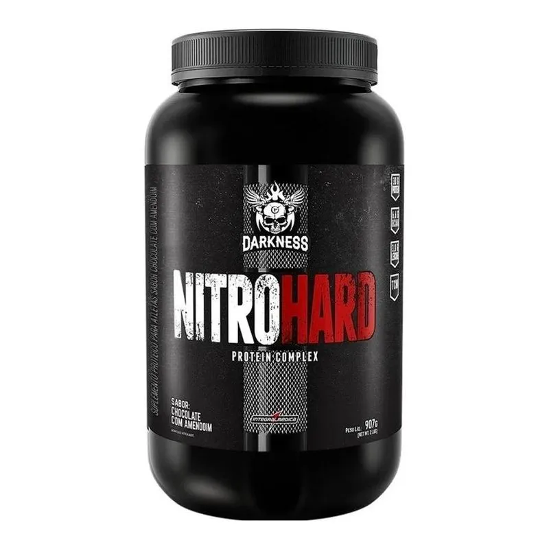 10x Nitrohard 907g Darkness Sabor Chocolate Proteína