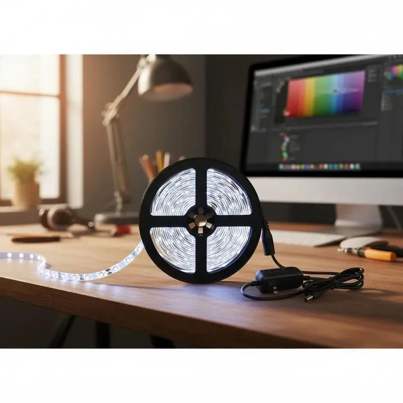 Fita Led Com 300 Leds 12v Alta Intensidade 6500k Prova Dagua