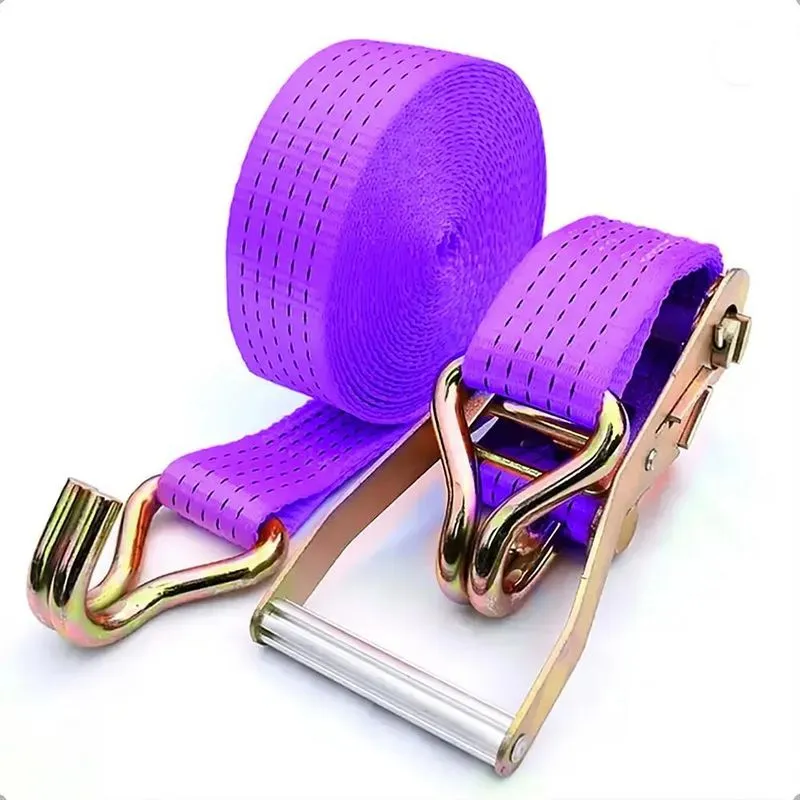Kit Catraca E Cinta 9m 50mm Gancho J 5 Ton Ca Violeta