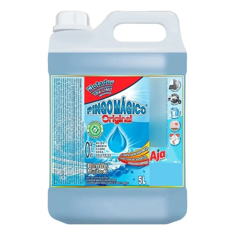 10x Pingo Mágico 5l - Limpeza Pesada