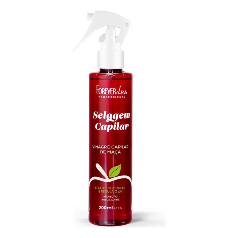 10x Acidificante Vinagre Capilar De Maçã Forever Liss 200ml
