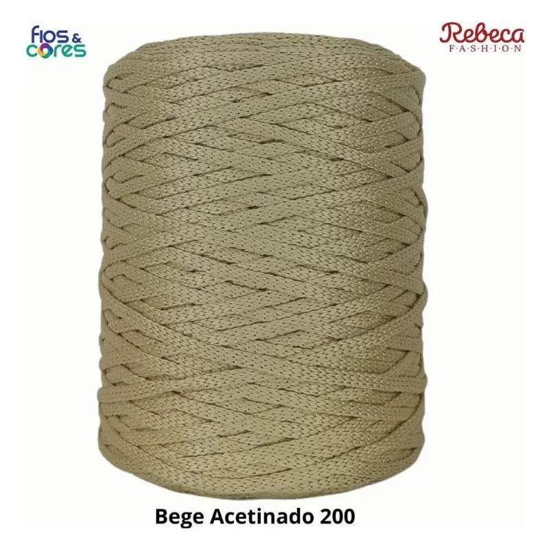 Fio Náutico 5mm 500g Poliéster: Artesan - Bege Acetinado 200