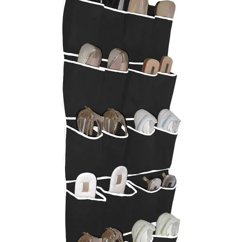 5x Organizador Sapatos Sapateira Vertical Atrás Porta 20 Bol