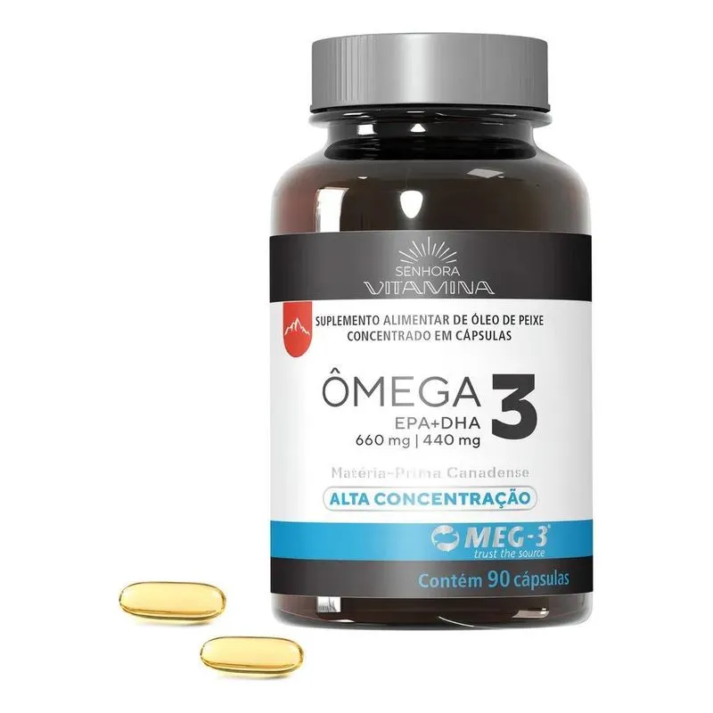 Ômega 3 Do Canadá Alta Concentração Epa Dha 1100mg (90 Caps)