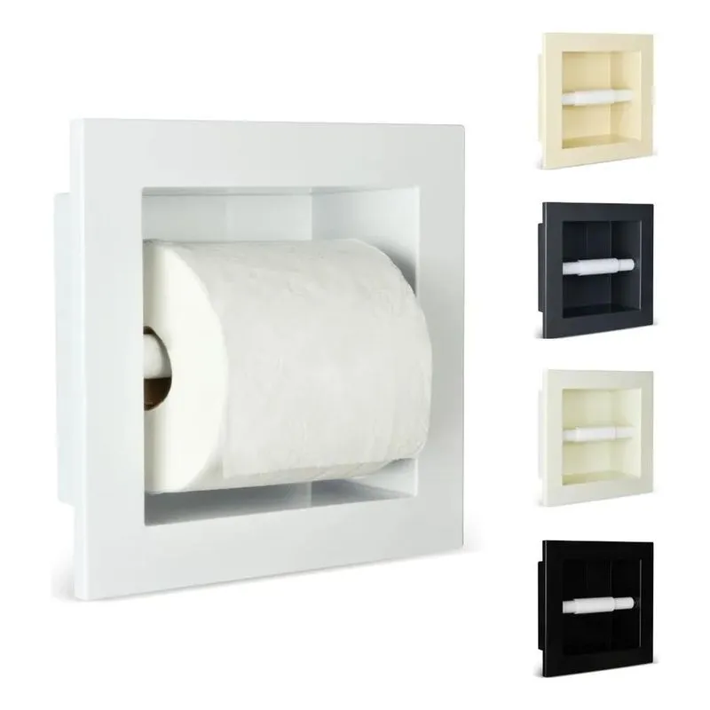 Suporte Porta Papel Higienico De Parede Papel Branco Alaska