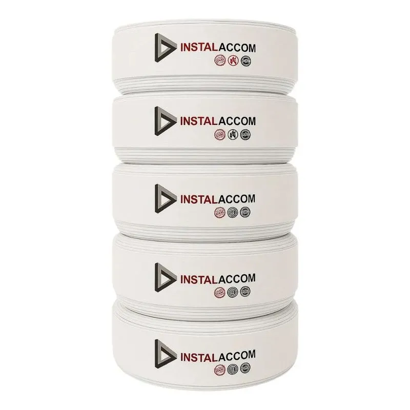 2x Fio Branco 2,5mm Cabo Flexível Rolo Com 100 Metros Elétri