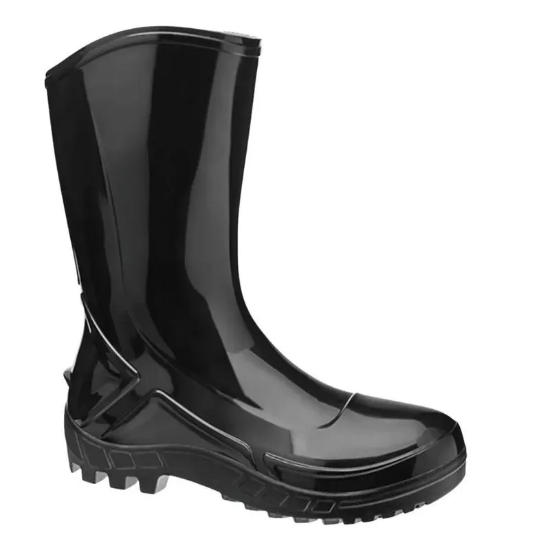Bota Pvc Antiderrapante Preta Impermeável Trabalh - Preto 42