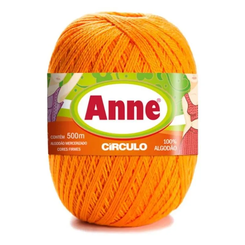 Fio Anne 500m Círculo: Brilho E Toque Suave - 4156 - Cenoura