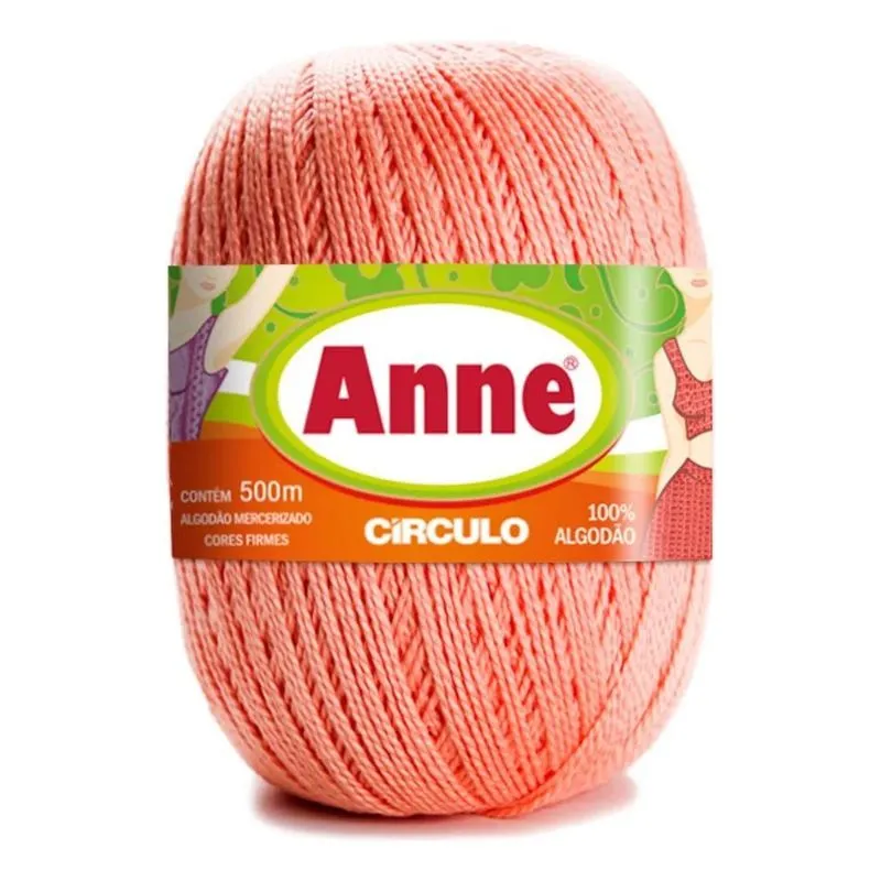 Fio Anne 500m Círculo: Brilho E Toque Suave - 4514 - Pêssego