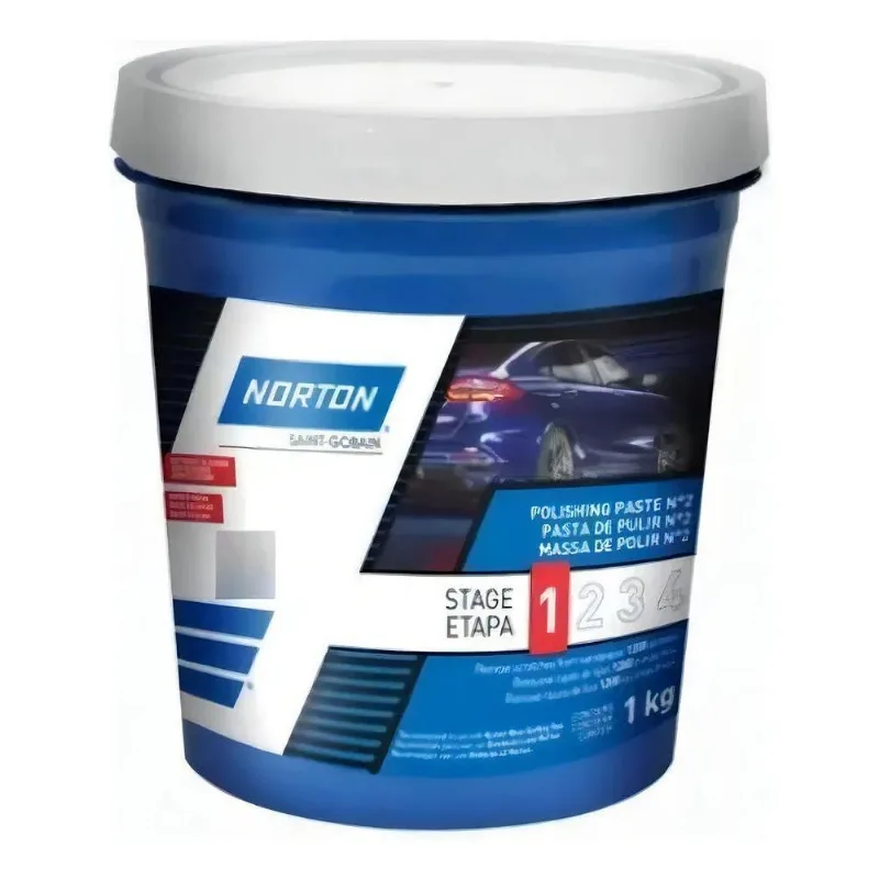 2x Massa De Polir Base D'agua 1,0kg N.2 - Norton Cor Branco