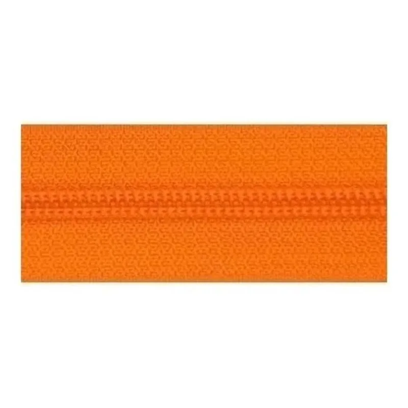 Kit 10 Metros Ziper Nº 5 E 20 Unidades De Cursor Laranja