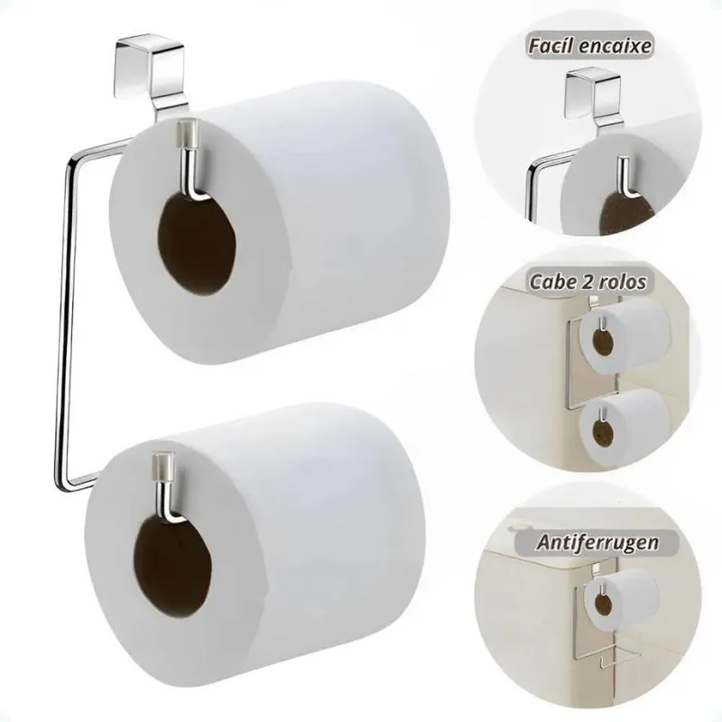 Suporte Duplo Porta Papel Higienico Caixa Acoplada Privada C