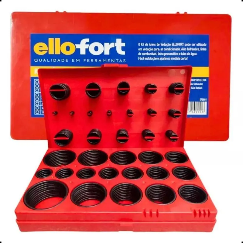 2x Anel De Vedação Oring Jogo Estojo Borracha Kit 419 Peças
