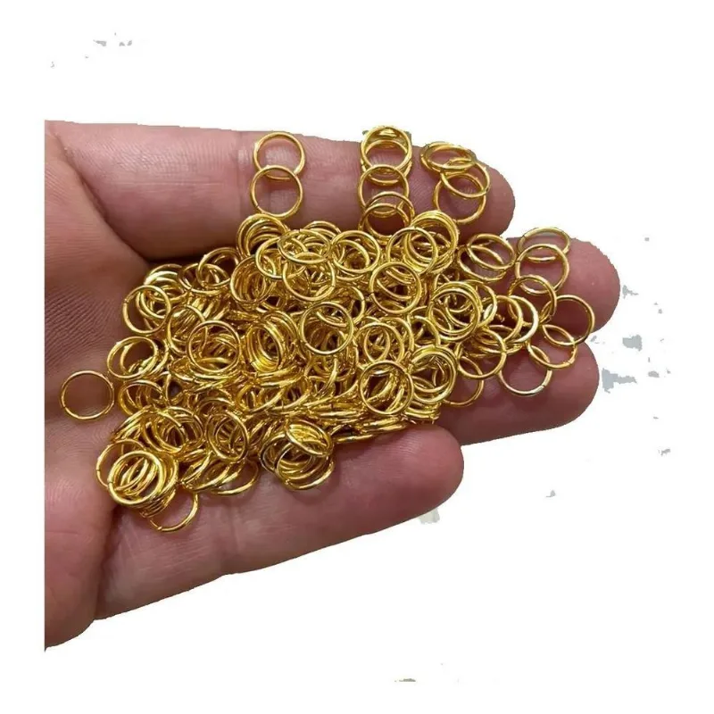 5x 200 Argolinhas Metal Dourada 8mm Elo Para Bijuterias