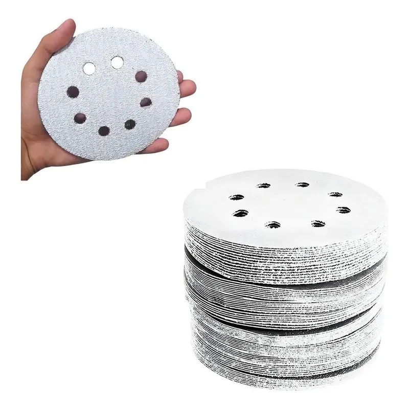 5x Kit 10 Un. Disco De Lixa Pluma 125mm Grãos Variados Quant