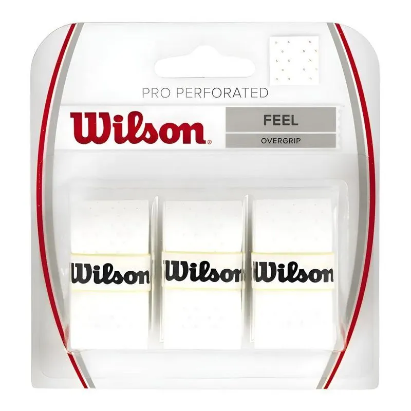 Pacote X3 Wilson Pro Overgrip Perfurated Cubregrip Tennis Pa