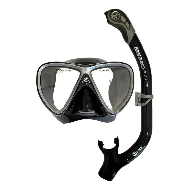 Kit De Mergulho Máscara E Snorkel Cressi Ikarus Semi Dry Cor