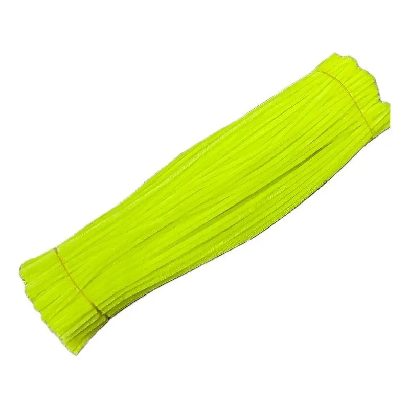 Haste Chenille Colorida 30cm Para Artesanato - Laranja-claro