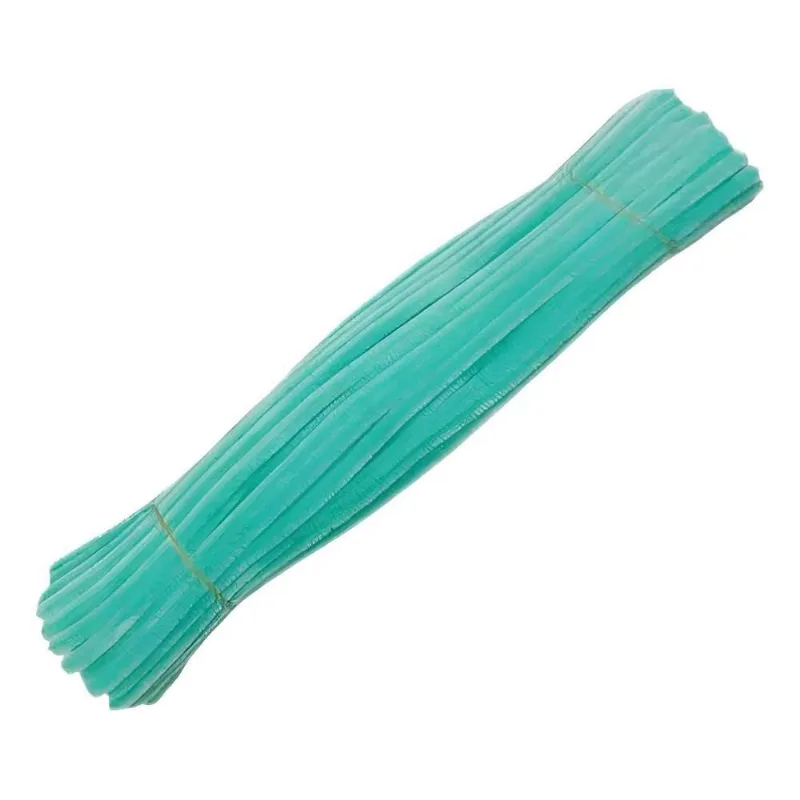 Haste Chenille Colorida 30cm Para Artesanato 100 Unid - Água