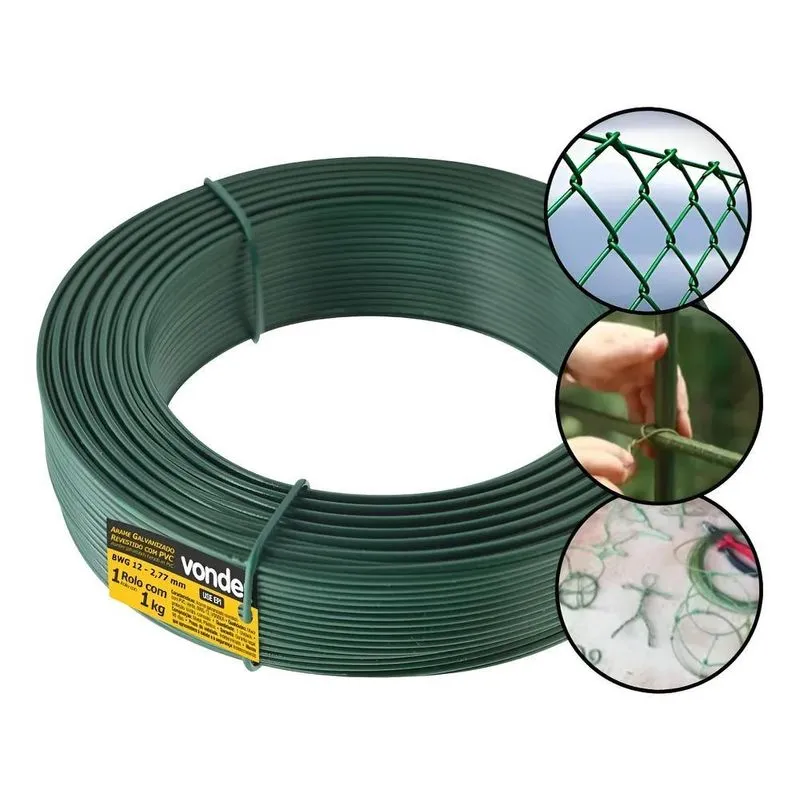 Arame Galvanizado Pvc Verde - Cerca, - Bwg 12'' - 18 Metros