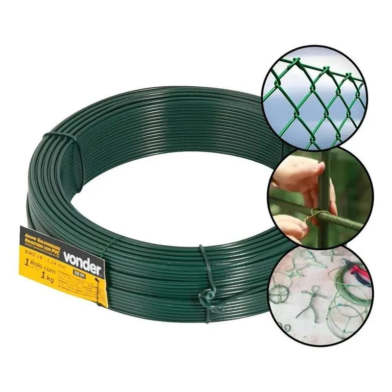 Arame Galvanizado Pvc Verde - Cerca, - Bwg 18'' - 81 Metros