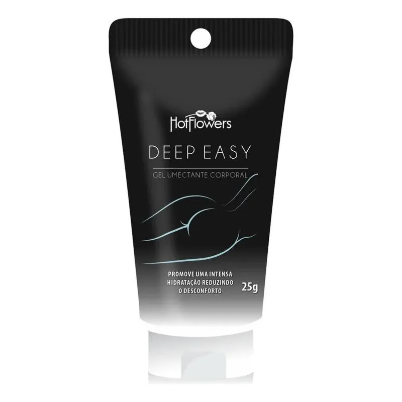 5x Gel Umectante Preto Deep Easy Sem Dor Hotflowers 25 Grama