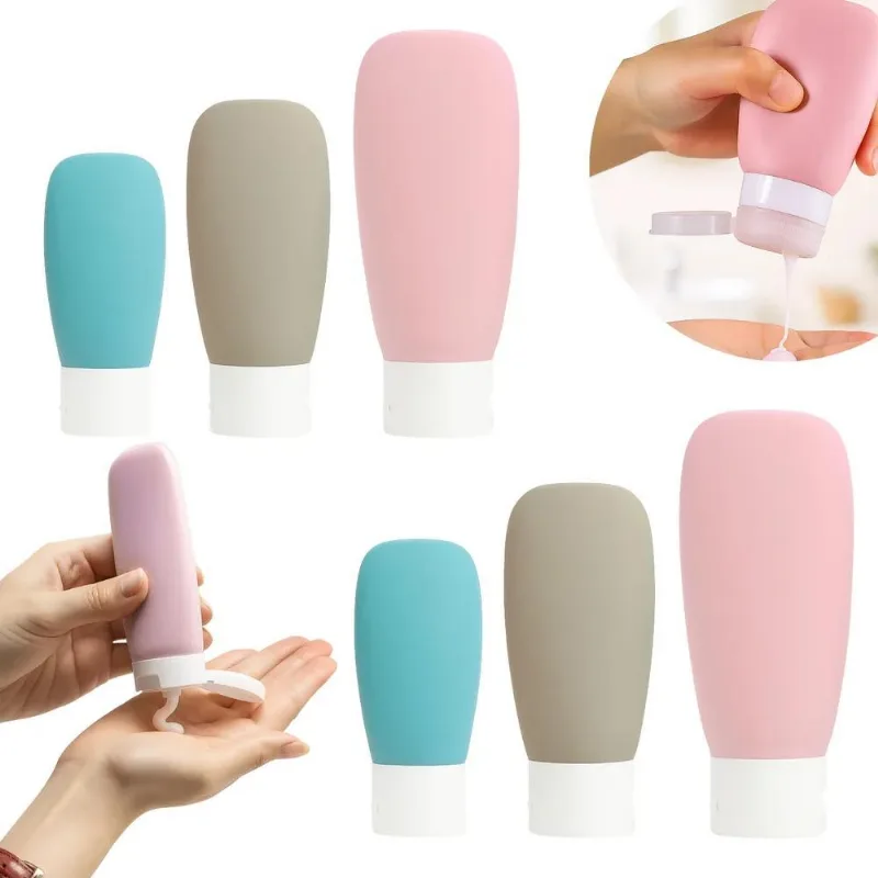2x Kit 6 Frascos De Viagem Creme Shampoo Sabonete + Necessai
