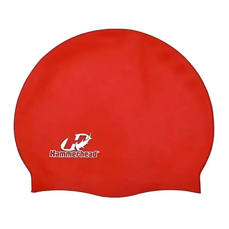 Touca De Natação Silicone Lisa Grande Xl Hammerhead Cor Verm
