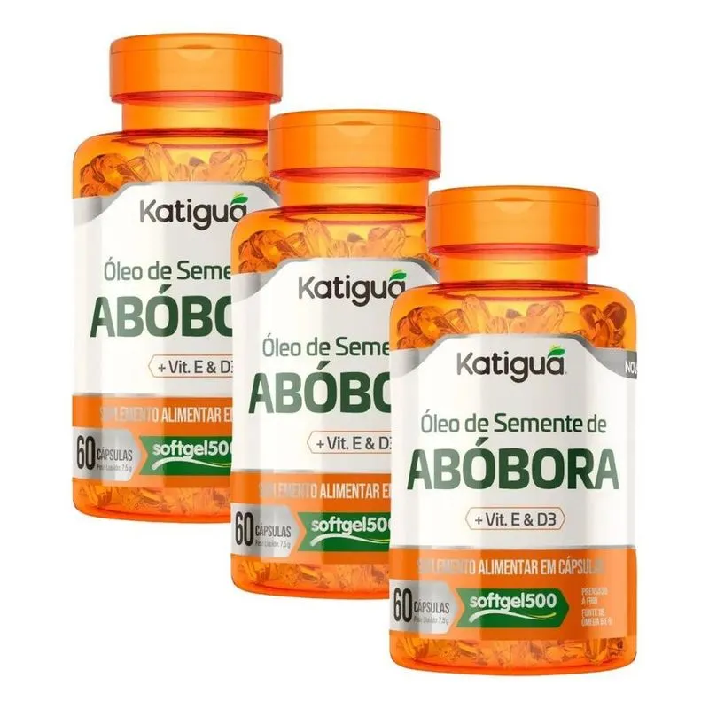 2x Oleo Semente Abobora + Vit D+e 60caps Prost Inflamada Kit