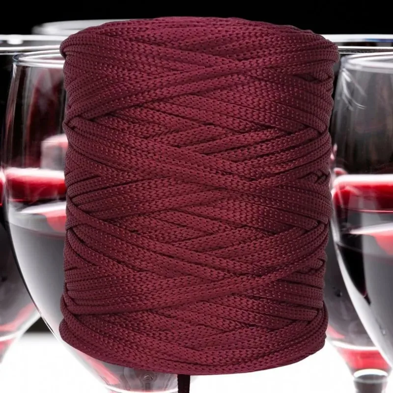 Fio Náutico Poliéster 5mm 500g: Luxo E Dur - Vinho Acetinado