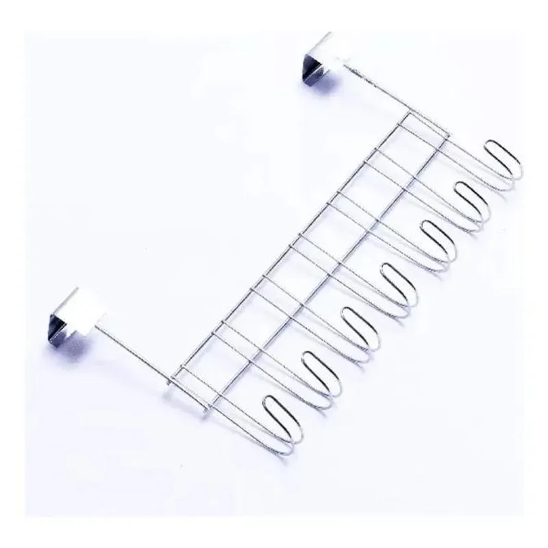 10x Cabide Suporte Com 7 Ganchos Para Porta Pendurar Roupa T