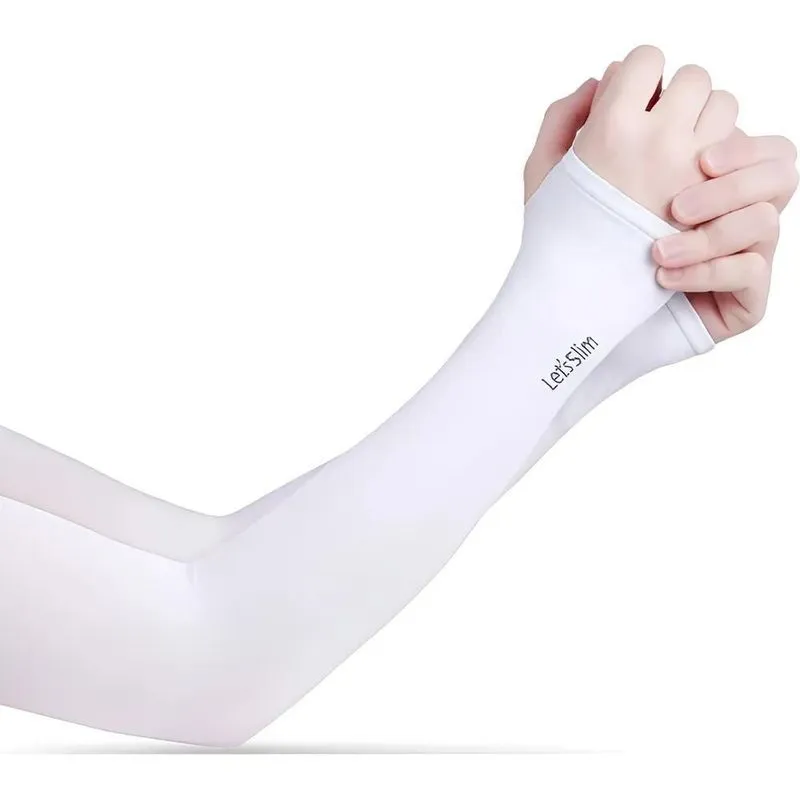 Manguito Solar Proteção UV Moto Bike Braços Queimad - Branco