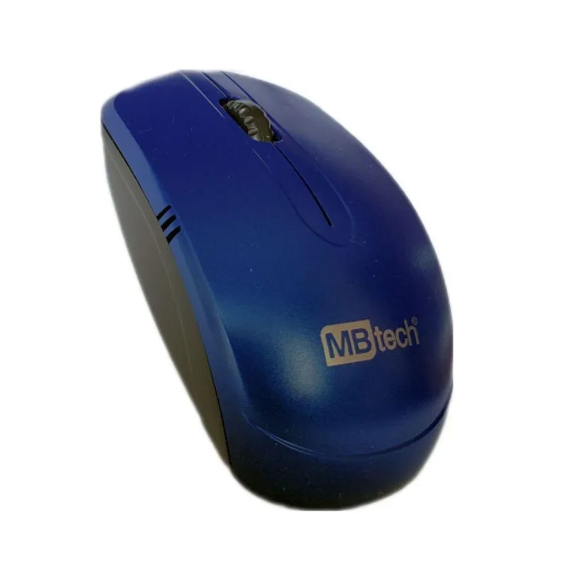 Mouse Óptico Com Fio Job 02 Mb54143 Mbtech Azul