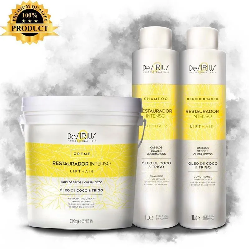 Kit Reconstrução Inteligente, Com Óleo De Coco Desirius 5l
