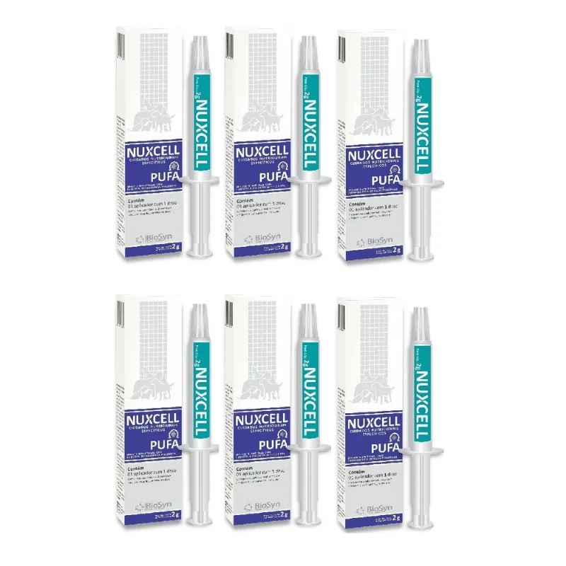Kit 6 Nuxcell Pufa Imunidade Suplemento Vitamínico