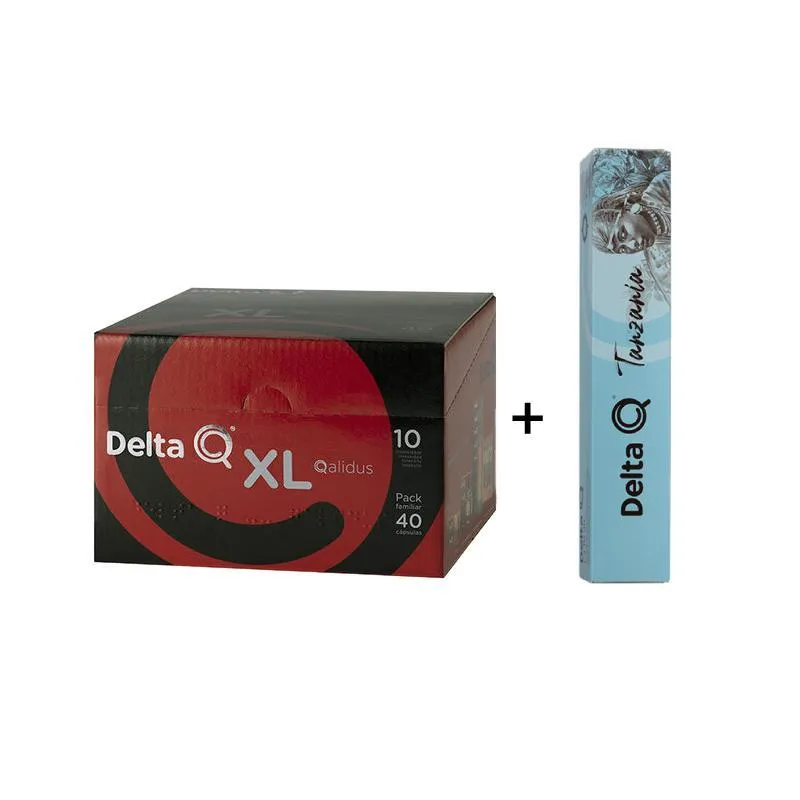 Pack 40 Capsulas Cafe Qalidus +10 Tanzania Cafeteira Delta Q